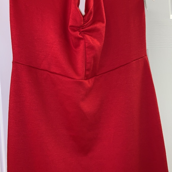 Fevour Red Dress with Peplum Bottom - Picture 5 of 13
